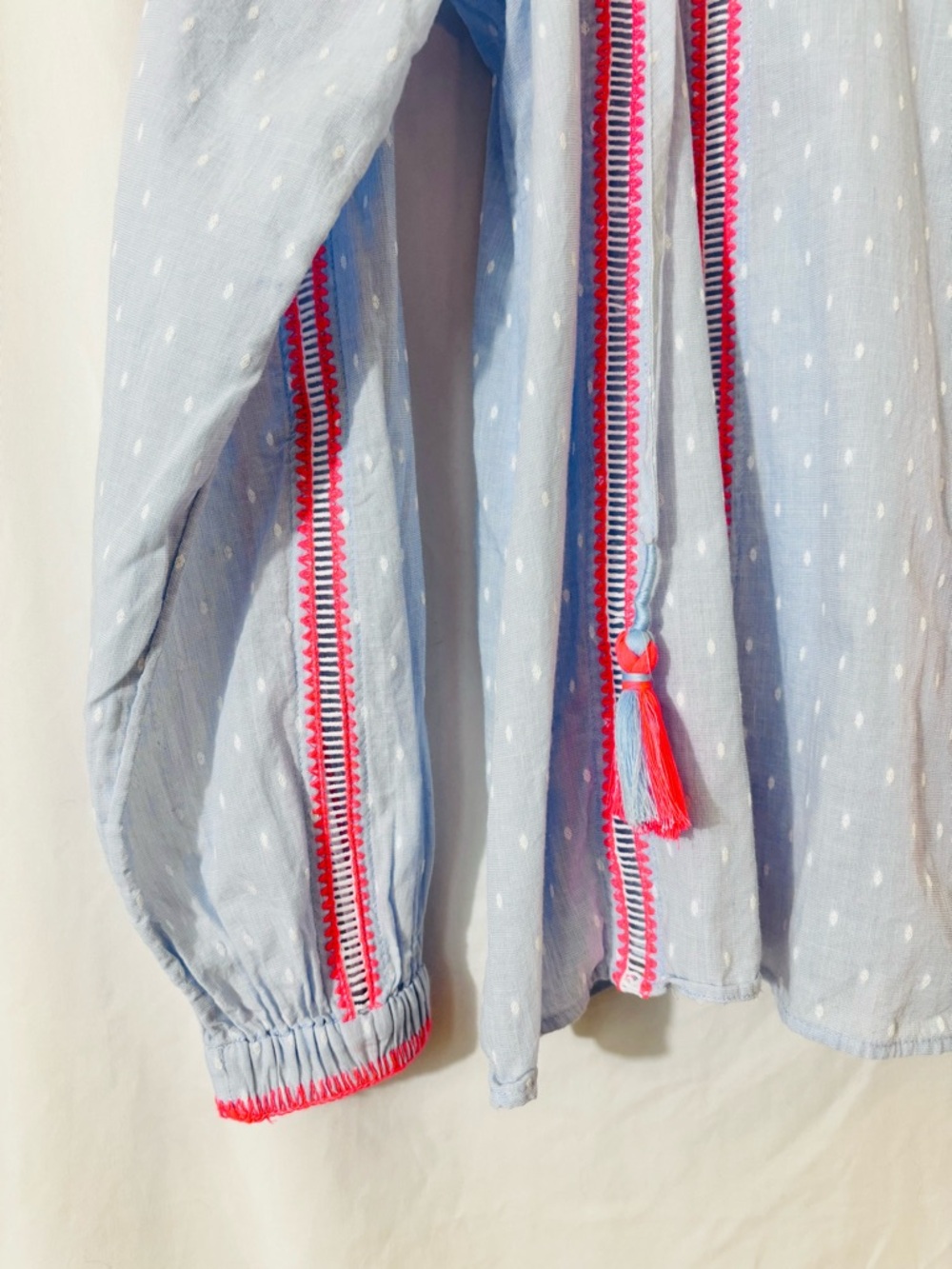 Lilly Pulitzer Coastal Blue Peasant Top - Picture 3 of 9